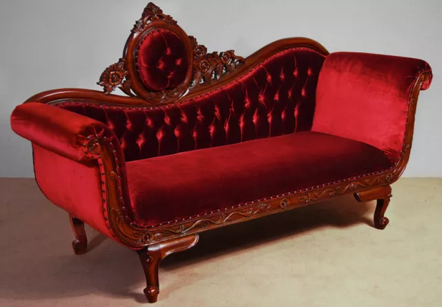 Wonderful Sofa Button Tufted Chesterfield Couch velvet fabric palace style 80182