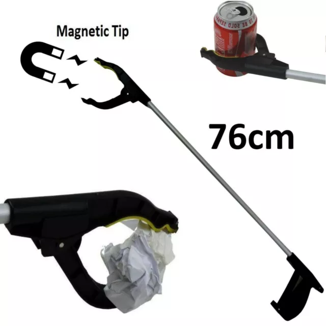 76cm Aluminium Litter Picker Rubbish Pick Up Reaching Mobility Tool MAGNETIC TIP