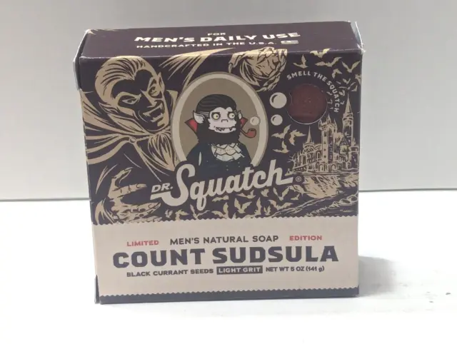 Count Sudsula Halloween Light Grit Dr Squatch Limited Edition Soap 5 Oz Bar Bric