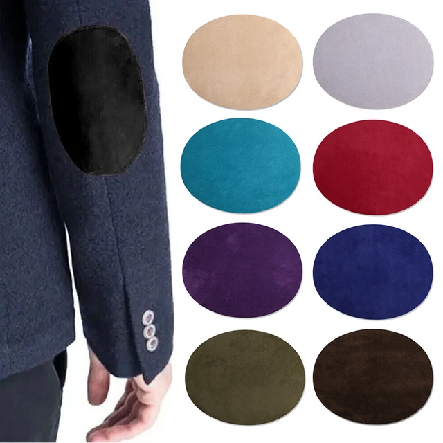 Toppe Termoadesive In Velluto Sintetico - 25 Pezzi Ovali, 5 Colori, Per Riparare Gomiti E Ginocchia Di Vestiti - Foto 5