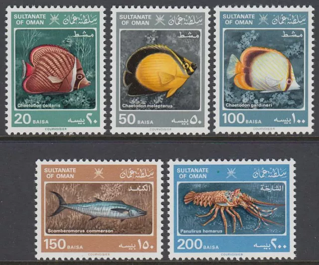 Oman 1985 ** Mi.285/89 Meerestiere Marine Creatures Animals Fische Fishes Fauna