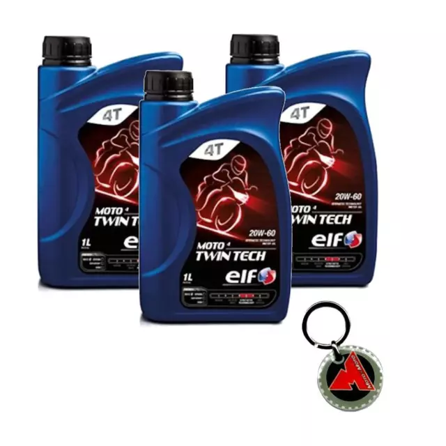 Kit de Mantenimiento Con Aceite Elf Twin Tech 20W-60 De 3 Litros Con Homenaje