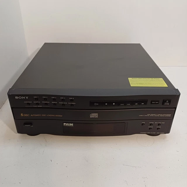 SONY CDPC322M 5DISC Compact Disc Player/Changer TESTED Pulse D/A Converter EUR 64,95