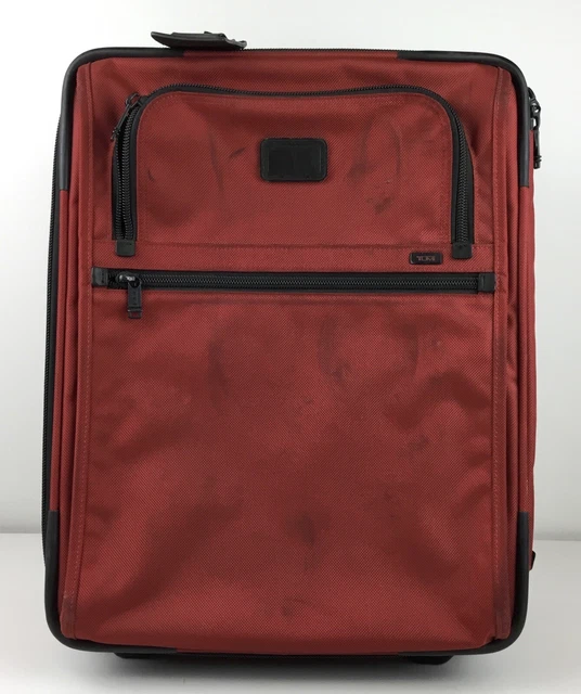 Tumi 20" Alpha Continental Expandable Wheeled Upright Carry-On Red Suitcase 2