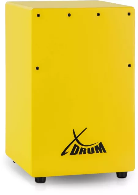 B-WARE XDrum Kinder Cajon Trommelkiste Percussion Rhythmus Trommel Snare Gelb