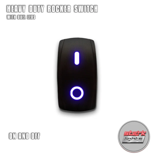 Stark 5-PIN LED Rocker Switch - Blue Laser Etched, 20A 12V ON/Off Switch For Truck Bed Lights & More - View #6