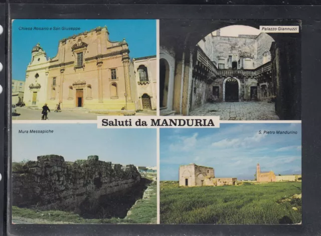 Cartolina Saluti da Manduria S. Pietro in Bevagna VEDUTINE RB147