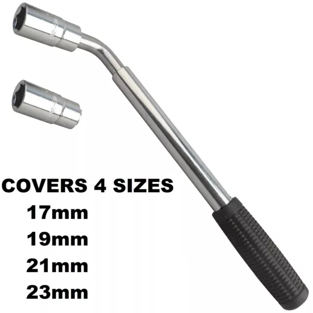 Extendable Wheel Telescopic Brace 17 19 21 23mm Socket Tyre Nut Wrench for Ford