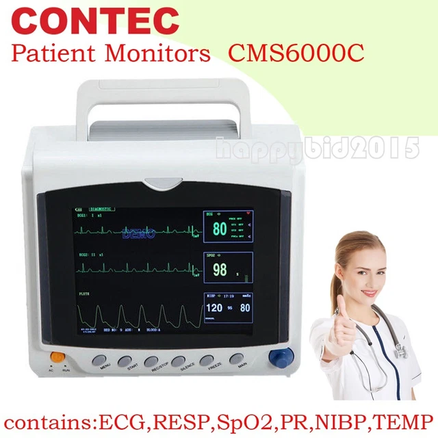 ICU 6PARAMETER VITAL Signs Patient Monitor Cardiac Machine ECG,RESP