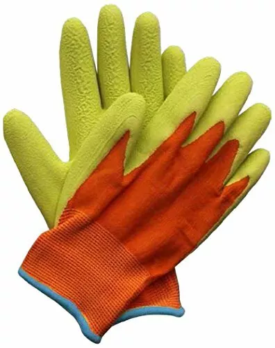 Briers Kids Junior Digger Green  Orange Gloves