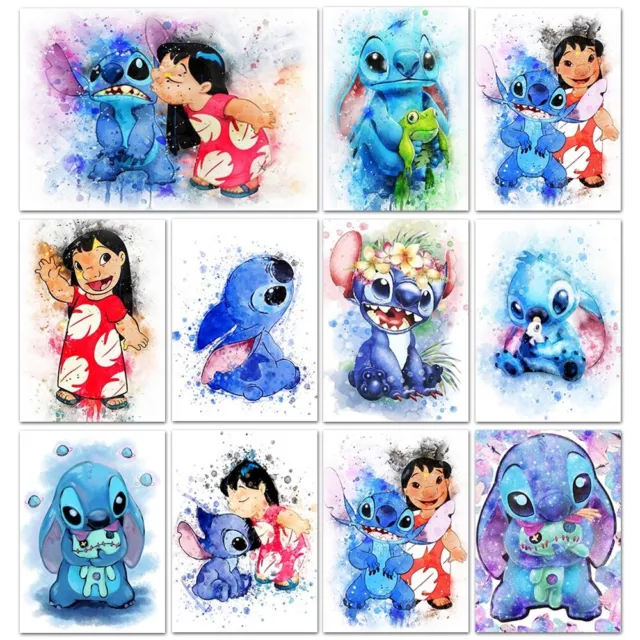 5D Full Diamond Painting Kits DIY Cartoon Stitch & Lilo Gift Home Disney Decor