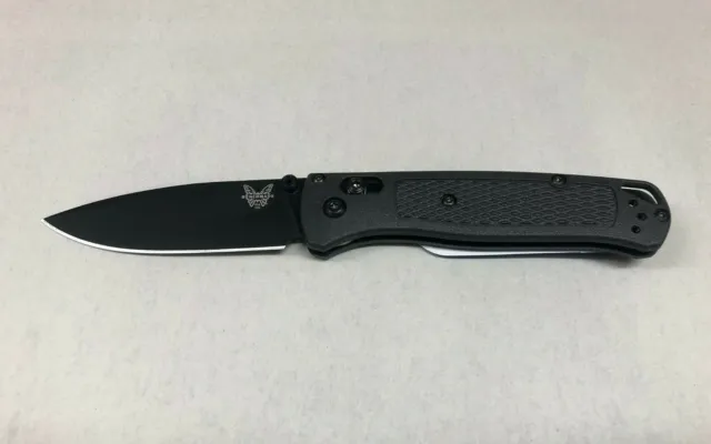 NEW Benchmade 535BK-2 Bugout CPMS30V Plain Edge Black Handle and  Blade Knife