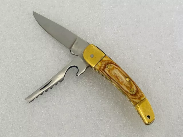 Mini couteau de poche pêcheur blanc.
