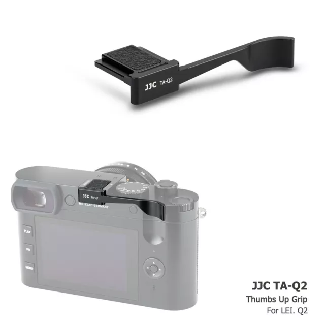 JJC Metal Thumbs Up Grip Bracket Hand Holder Hot Shoe Cover for Leica Q2 Camera