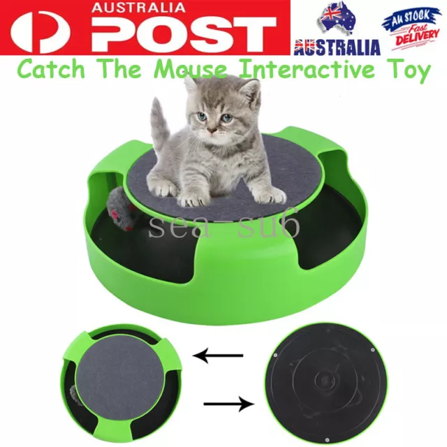 Motion Kitten Cat Toy Catch The Mouse Chase Interactive Cat Training Scratchpad