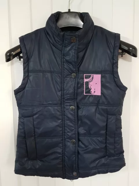 Equetech Navy / Pink Girls Riding Puffer Vest