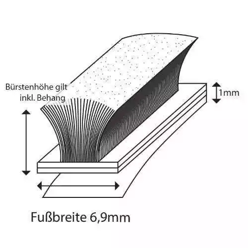 Fensterbürste Türbürste selbstklebend Bürstendichtung Dichtungsbürste klebestark