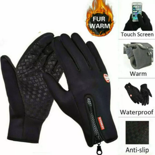 Winter Fahrrad Thermo Handschuhe Damen Herren Touchscreen Rutschfest Wasserdicht