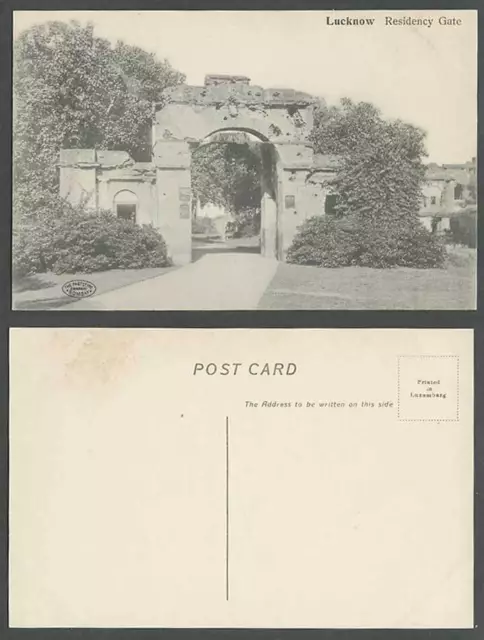 India Old Postcard Presidency Gate, Ruins, Lucknow, The Phototype Company Bombay