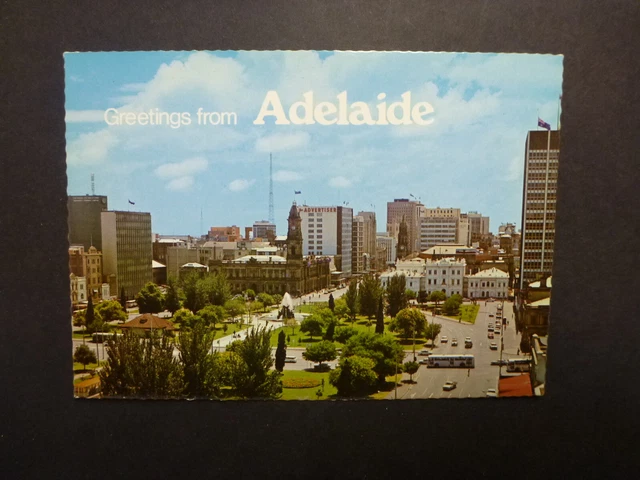 Retro Australian Postcard/Radio Card- Greetings From Adelaide