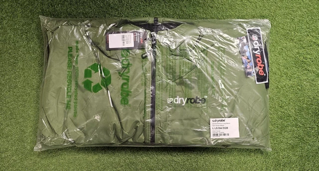 Dryrobe Advance manica lunga grande prezzo di ricambio £ 160 verde scuro/nero