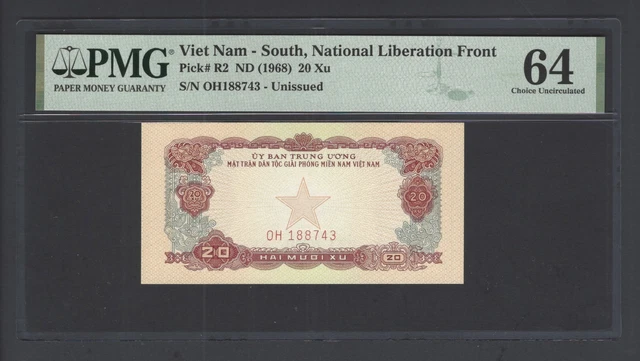 South Vietnam 20 Xu ND(1968) PR2 Uncirculated Grade 64