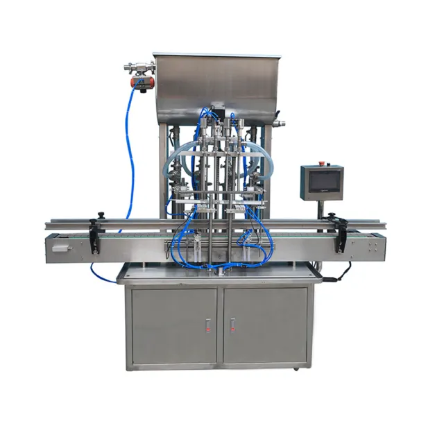4 Nozzles Automatic Paste Filling Machine For Fill Cosmetic Creams Heavy Sauces