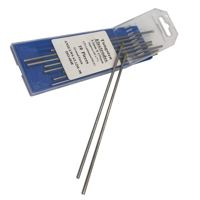 10 pz/1 barre di saldatura elettrodi tungsteno zirconiato alluminio