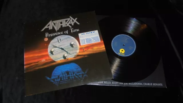 ANTHRAX Persistence Of Time 1990 ISLAND misprint mispress U2 on label lp vinyl