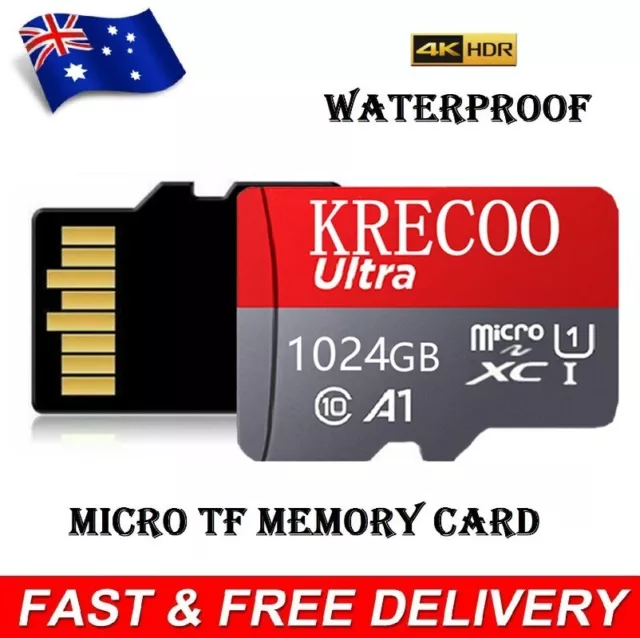 Micro SD Card TF 128GB 256GB 1TB Ultra C10 Phone Tablet Memory 4K Camera Tablet