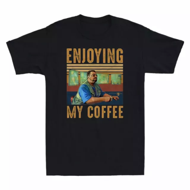 SALE! Enjoying My Coffee Funny Coffee Lovers Gift Comedy Movie Vintage T-Shirt