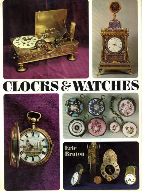 Antique Clocks Watches - History Invention Types Movements Etc. / Scarce Book