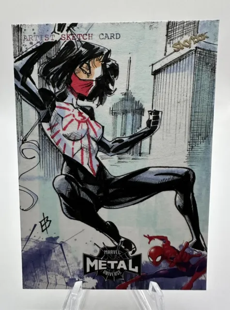 2022 Upper Deck Marvel Metal Universe Spider-Man Sketch: Silk by Ed Bilas