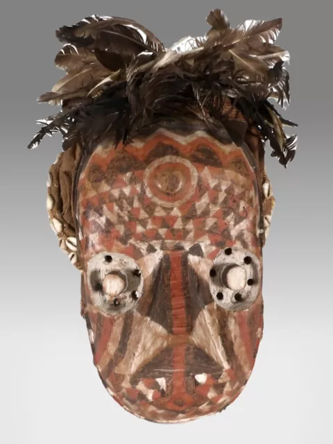 Antique African Tribal Mask | Kuba Tribe, Congo 13” X 9”
