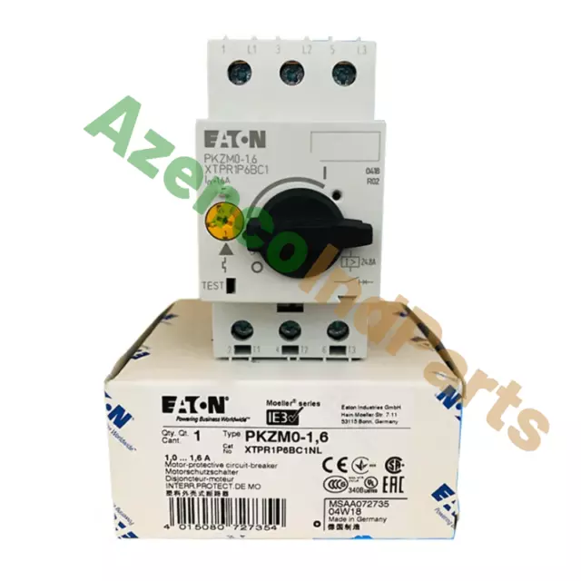 New EATON Moeller PKZM0-1.6 Motor Protective Circuit Breaker XTPR1P6BC1NL