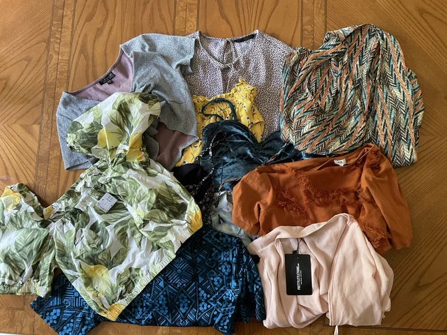 Job Lot Bundle of 12 Ladies High Street Boho Tops Various Sizes