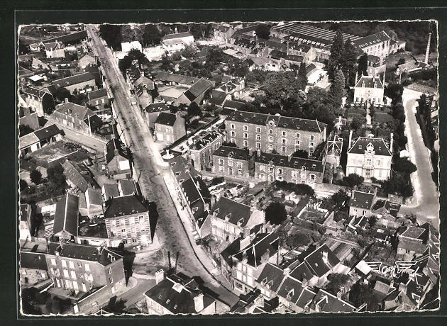 CPA La Ferte-Mace, Vue d´ensemble, Route de Ranes 1957