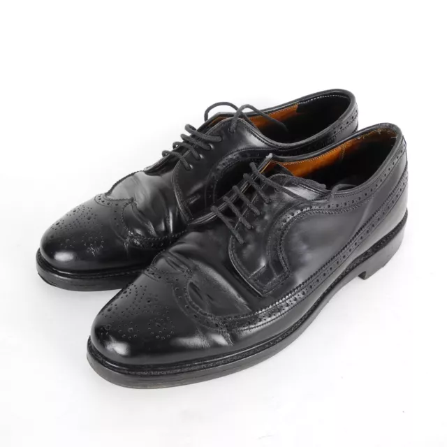 Vintage Grenson full brogue Derby Schuhe Herren EU 42 Schwarz Leder business