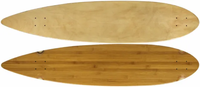 Moose Longboard 9" x 43" Pintail Deck Bamboo