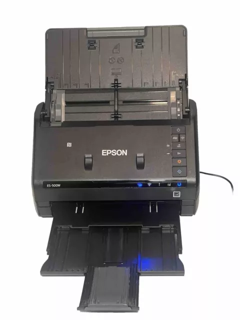 Epson ES-500W Wireless Duplex Document Scanner with AC Adapter Tested Free Shipp