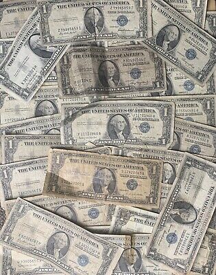 ✯LOT of 5 1935-1957 $1 SILVER CERTIFICATES RARE BLUE SEAL ONE DOLLAR BILL NOTES✯