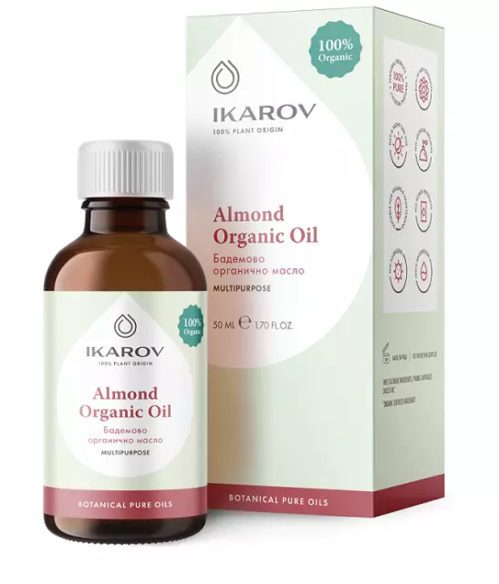 Ikarov Almond Organic Oil Botanical Pure Multipurpose for Skin & Hair 50 ml