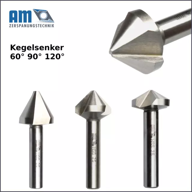 Kegelsenker DIN 335 Senker 60 - 90 - 120 Grad HSS Entgratsenker