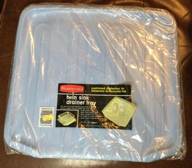 RUBBERMAID TWIN SINK Mat Drainer Tray Drainboard 1987 14.5x15.75 Slate