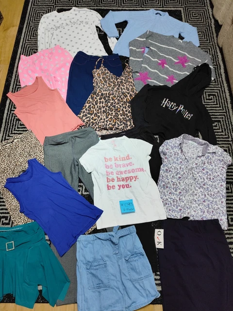 #C93 Enorme pacchetto di vestiti per ragazze 11-12 anni NEXT GEORGE UNDER ARMOUR HARRY PO
