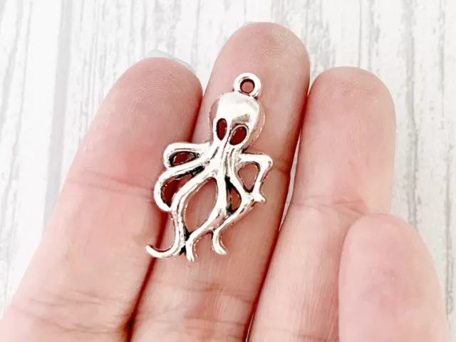 30 x Large Tibetan Silver Octopus Pendant Charms Joblot Bulk Wholesale Steampunk