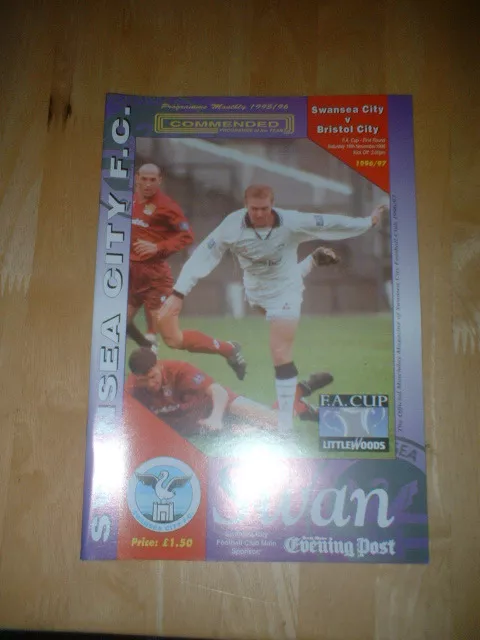 1996/97 Swansea City V Bristol City - Fa Cup 1St Rd