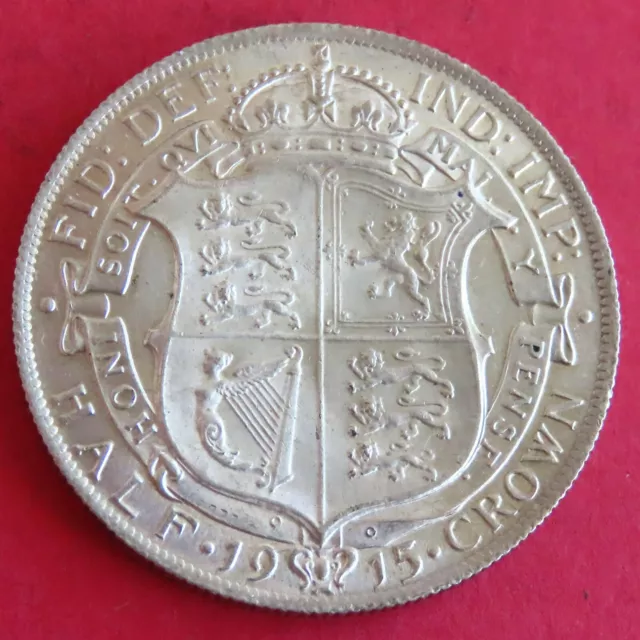 George V 1915 Silver Half Crown