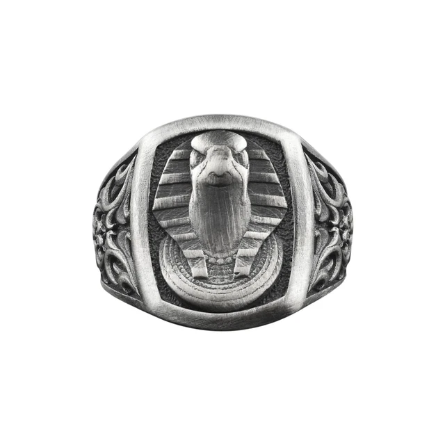 ANILLO DE PLATA para hombre Dios egipcio Ra, joyería de mitología
