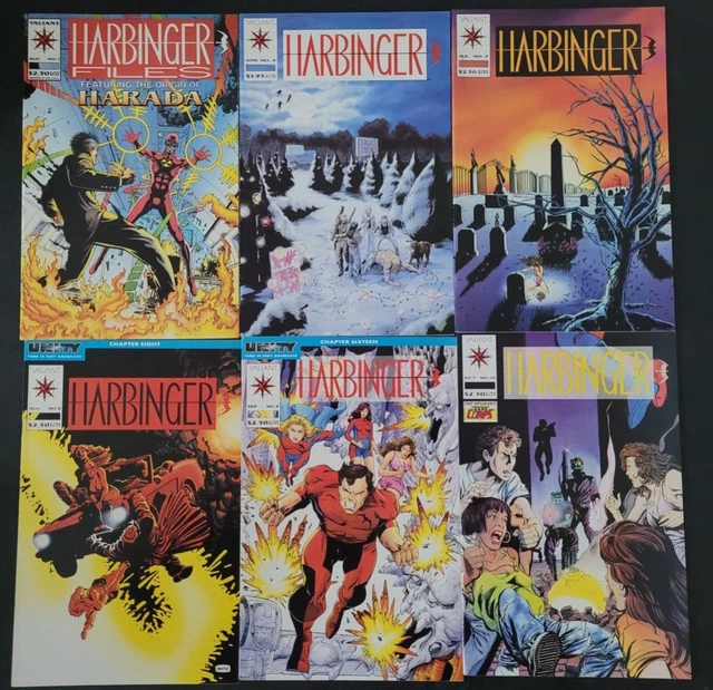 Harbinger Set Of 29 Issues (1992) Valiant Comics Sin City's Marv On #8 Cover